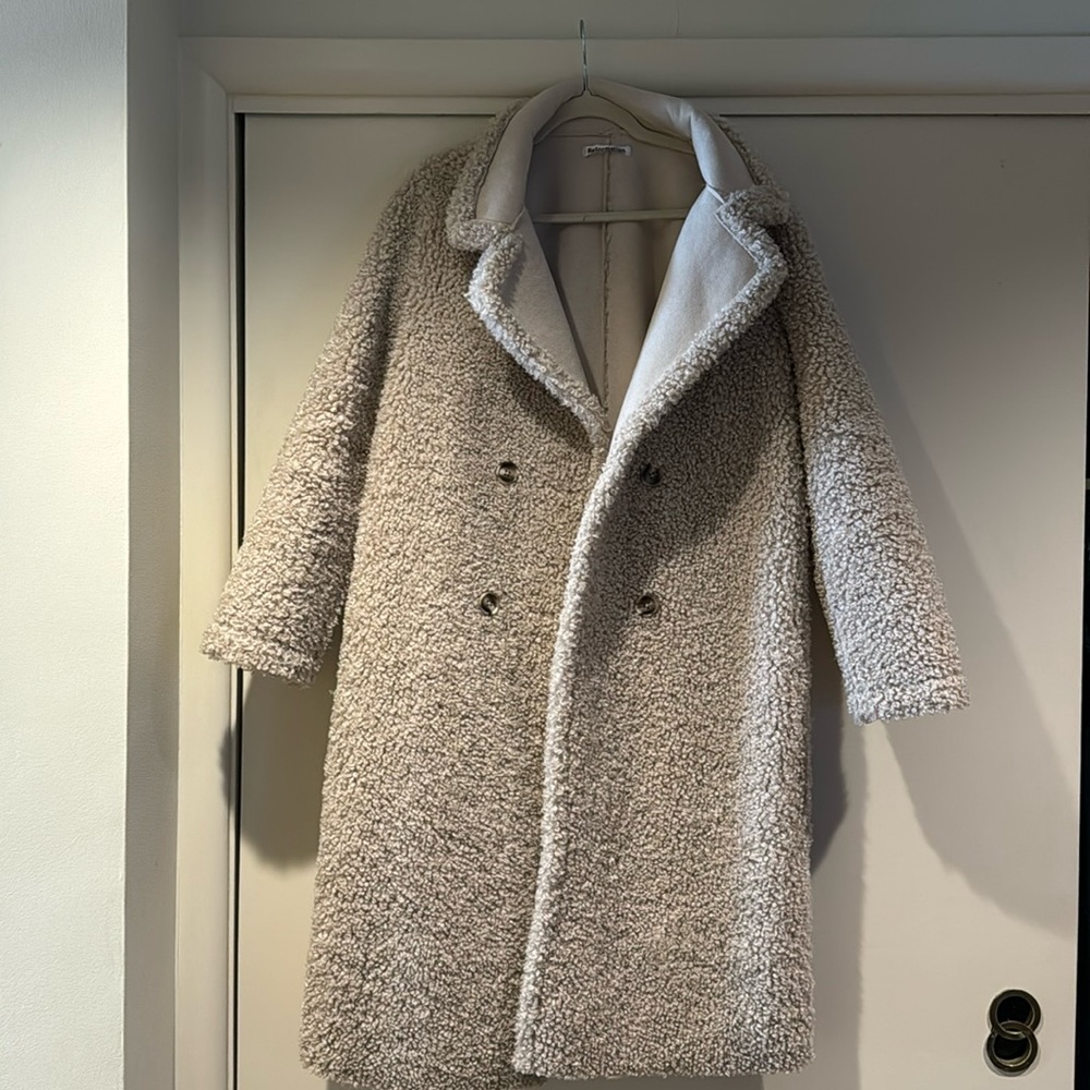 Reformation Teddy coat 2020 beige